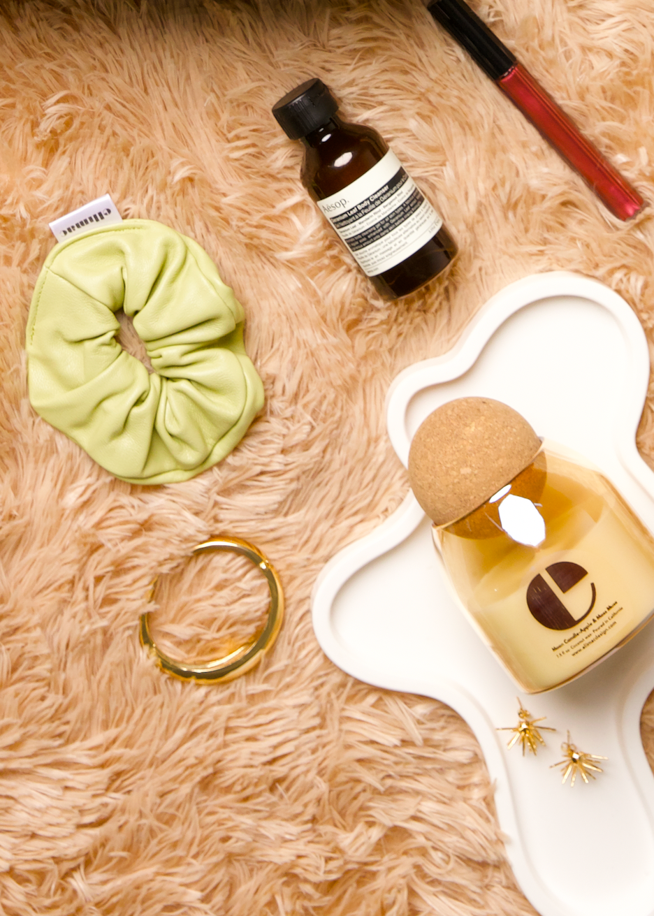 Leather Scrunchie