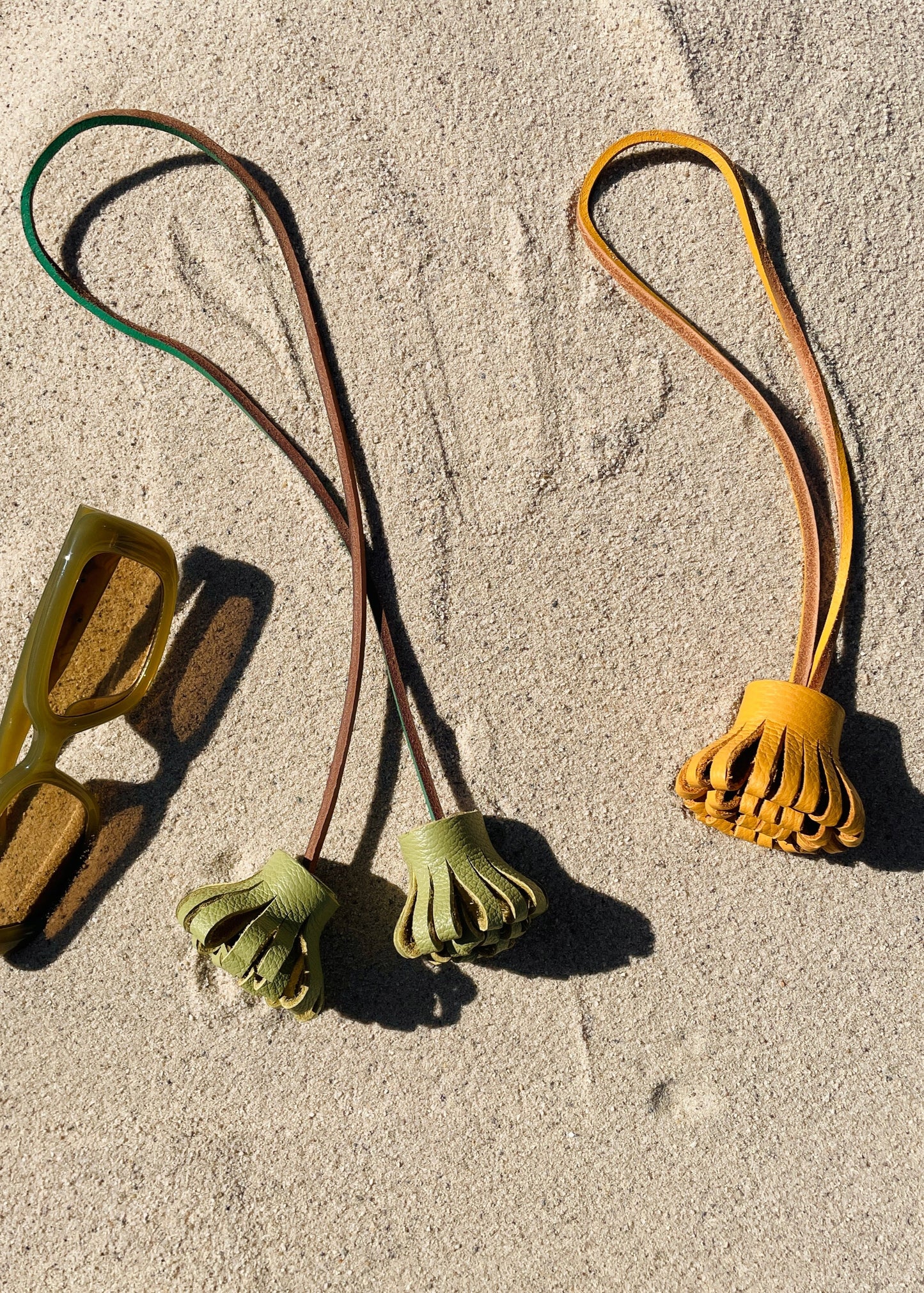 Leather Okra Pom Pom Charm (Single)