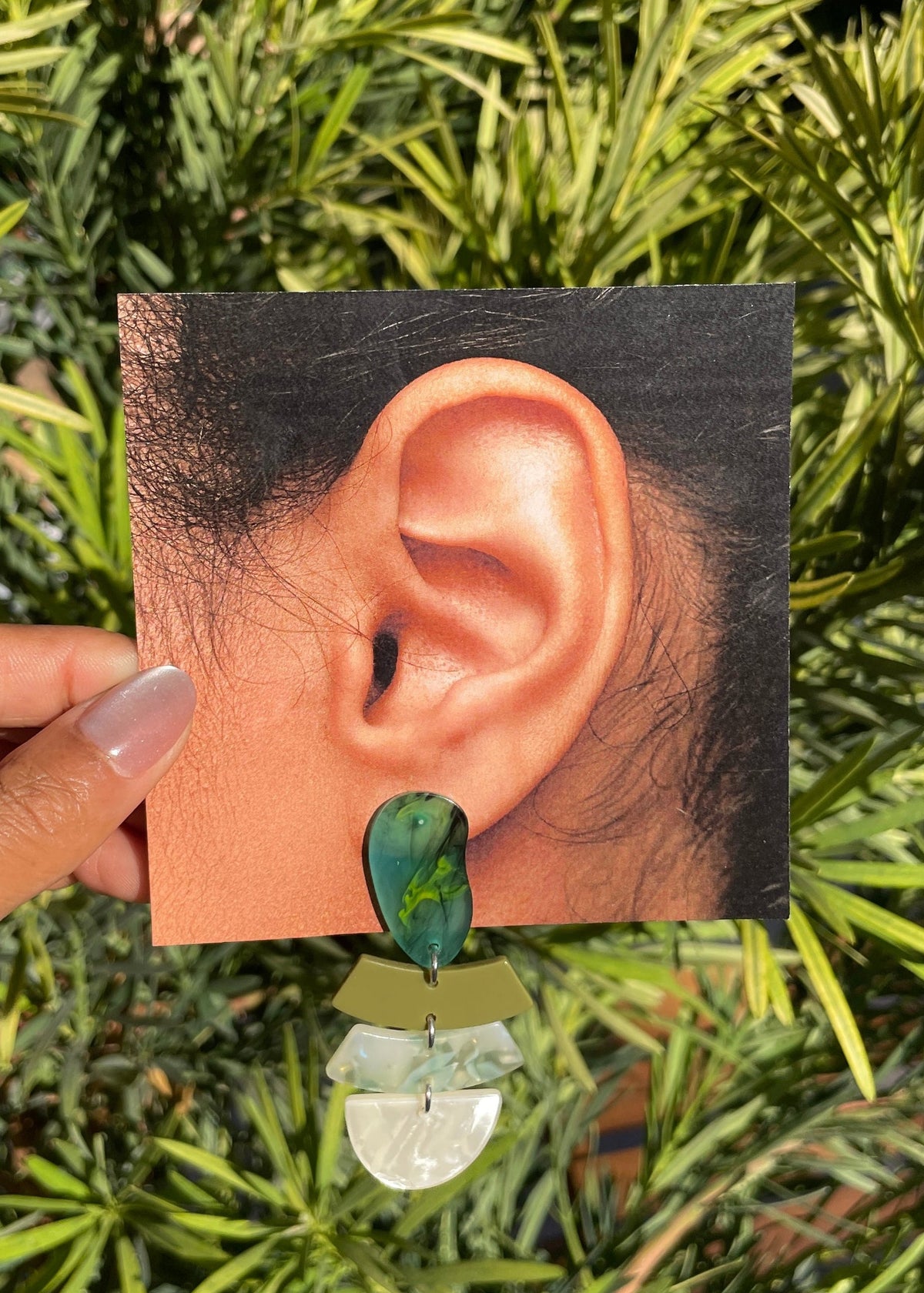 Uma Earrings (Olive)