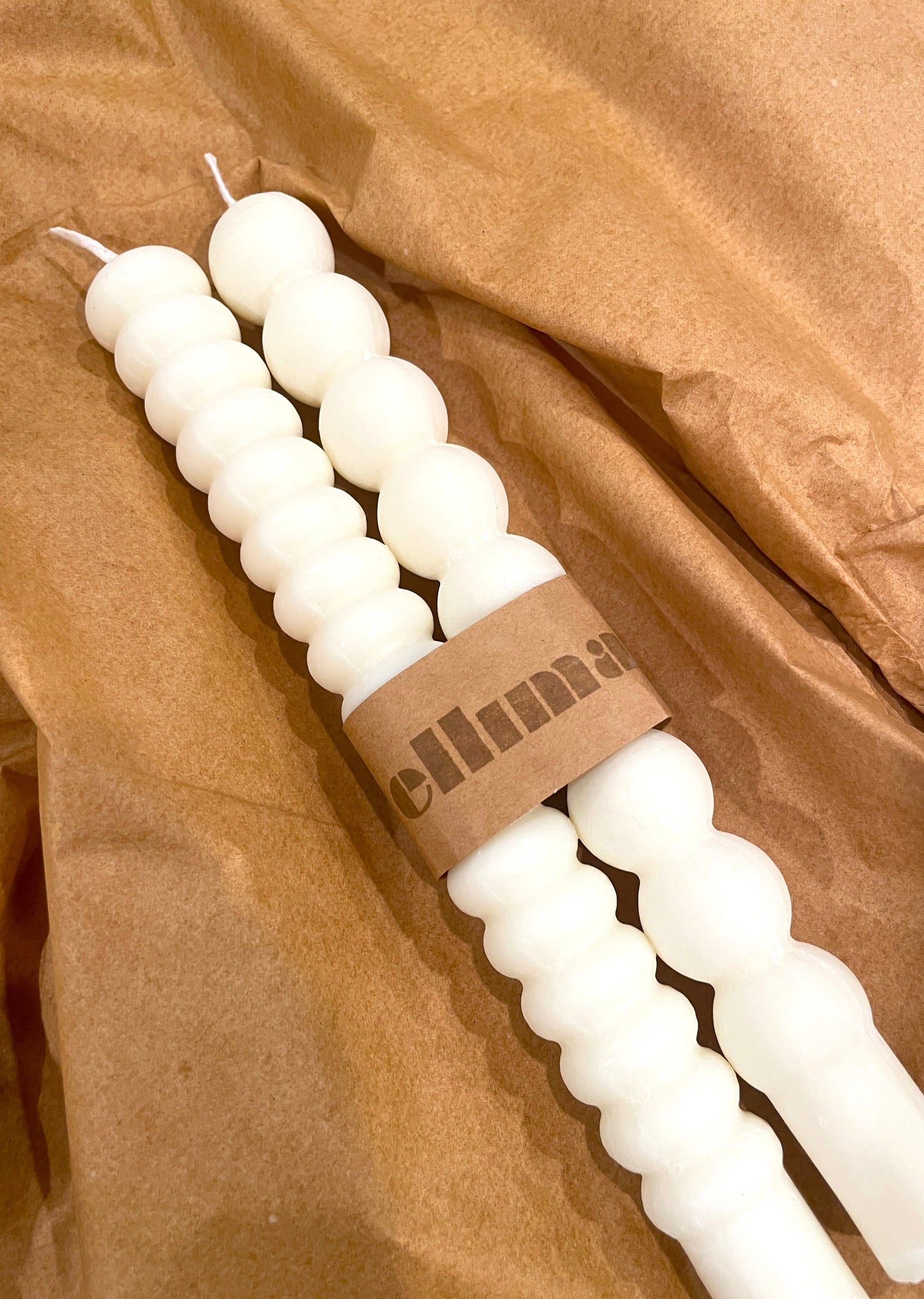 Ripple and Ball Drop Tapered Candles (set of 2)